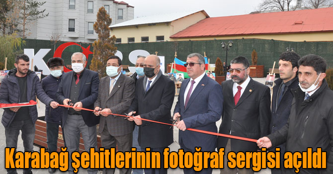 Kars'ta Azerbaycan Karabağ şehitlerinin fotoğraf sergisi açıldı