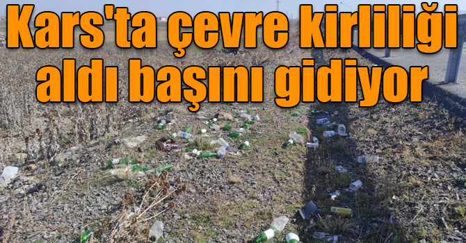 Kars'ta çevre kirliliği aldı başını gidiyor