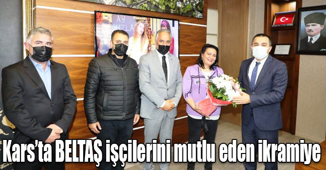 Kars’ta BELTAŞ işçilerini mutlu eden ikramiye