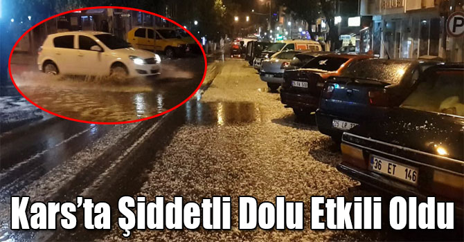 Kars’ta Şiddetli Dolu Etkili Oldu