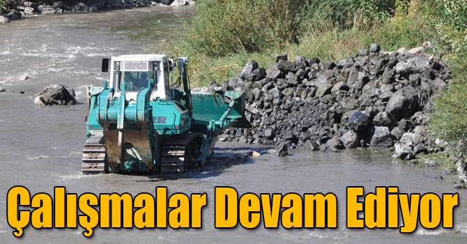 Kars Çayı Islah Çalışmaları Devam Ediyor