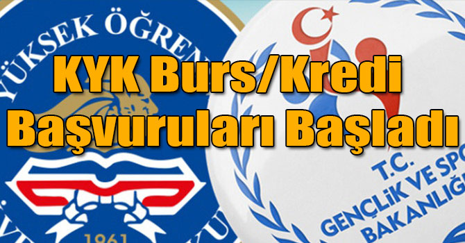 KYK Burs/Kredi Başvuruları Başladı