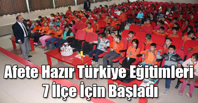 Afete Hazır Türkiye Eğitimleri 7 İlçe İçin Başladı