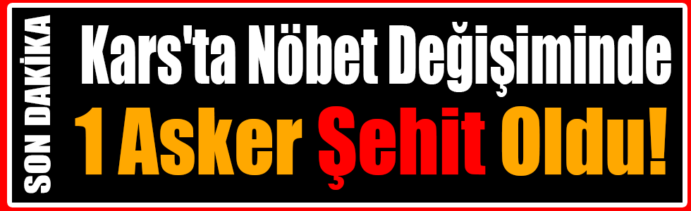 Kars'ta Nöbet Değişiminde 1 Asker Şehit Oldu!