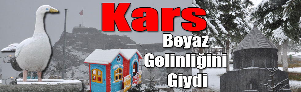 Kars Beyaz Gelinliğini Giydi