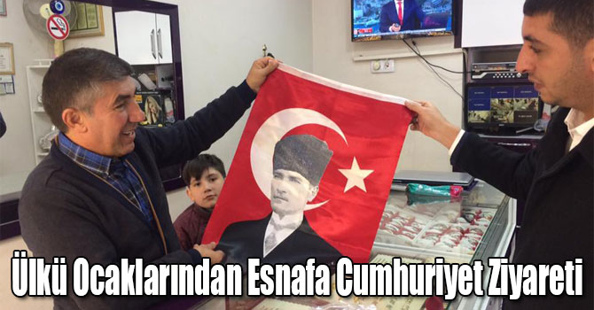 Ülkü Ocaklarından Esnafa Cumhuriyet Ziyareti