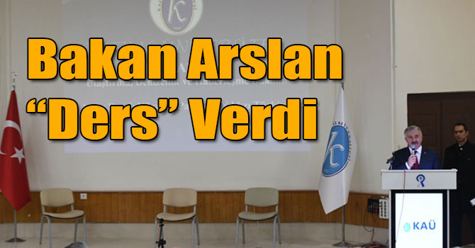 Bakan Arslan “Ders” Verdi