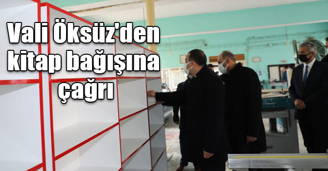 Vali Öksüz'den kitap bağışına çağrı