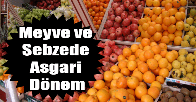 Kars'ta Meyve ve Sebzede Asgari Dönem