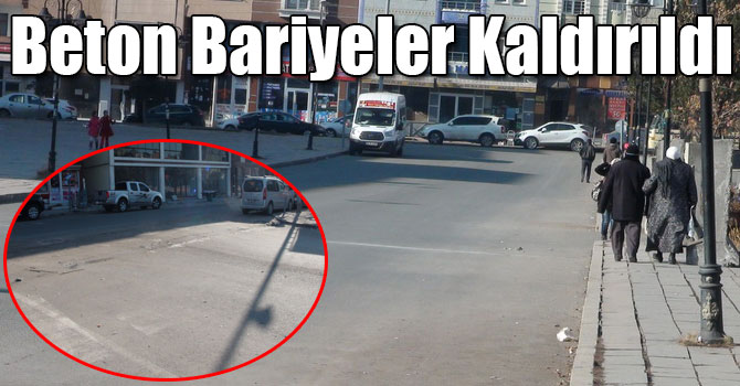 Kars'ta Beton Bariyeler Kaldırıldı