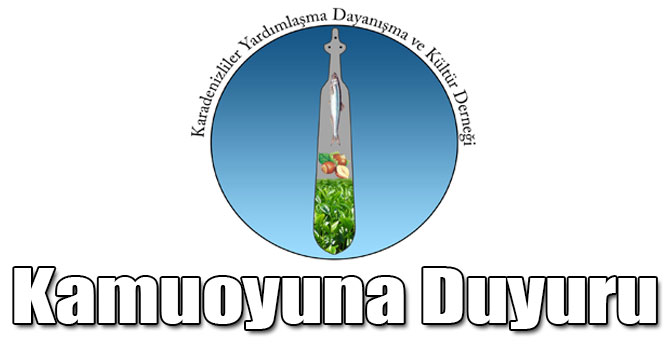 Kars Karadenizliler Derneğinden Kamuoyuna Duyuru