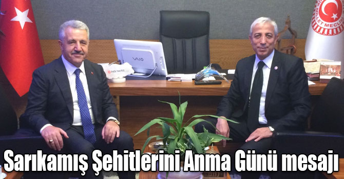 Kars Milletvekilleri Ahmet Arslan ve Yunus Kılıç'tan Sarıkamış Şehitlerini Anma Günü mesajı