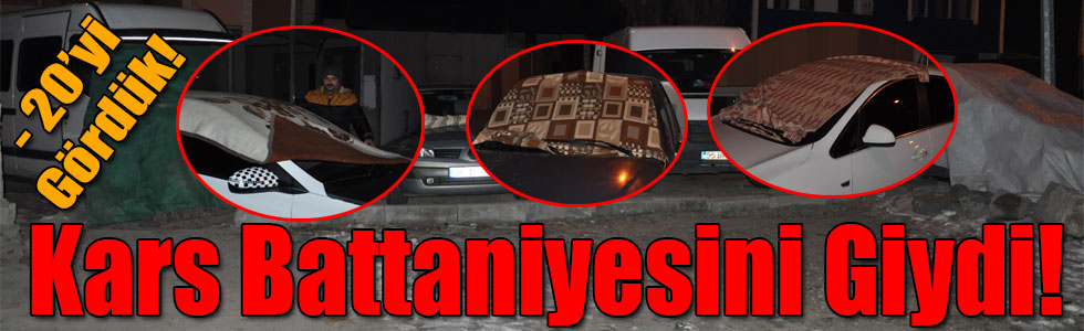 Kars Donuyor. Hava Sıcaklığı Eksi 20 Dereceyi Gördü