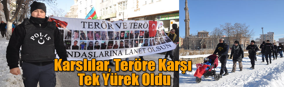 Karslılar, Teröre Karşı Tek Yürek Oldu