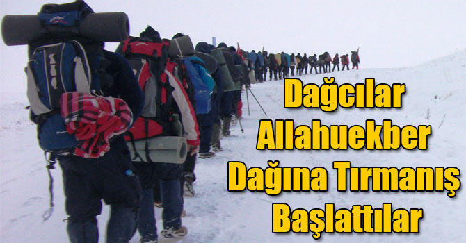 Dağcılar Allahuekber Dağına Tırmanış Başlattılar