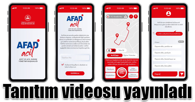 AFAD mobil uygulaması için tanıtım videosu yayınladı