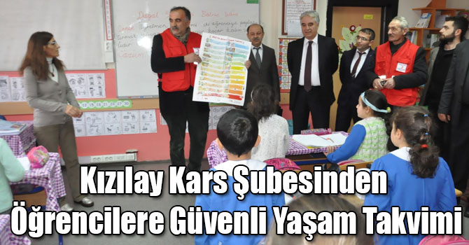Kızılay Kars Şubesinden Öğrencilere Güvenli Yaşam Takvimi