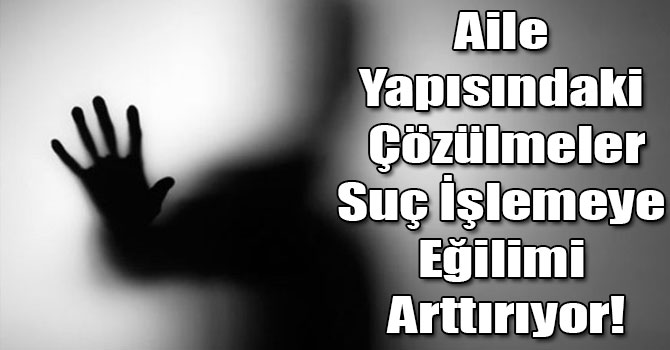 Aile Yapısındaki Çözülmeler Suç İşlemeye Eğilimi Arttırıyor!