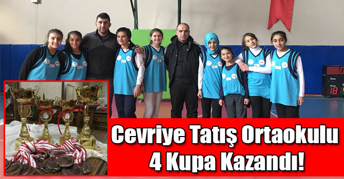 Cevriye Tatış Ortaokulu 4 Kupa Kazandı!