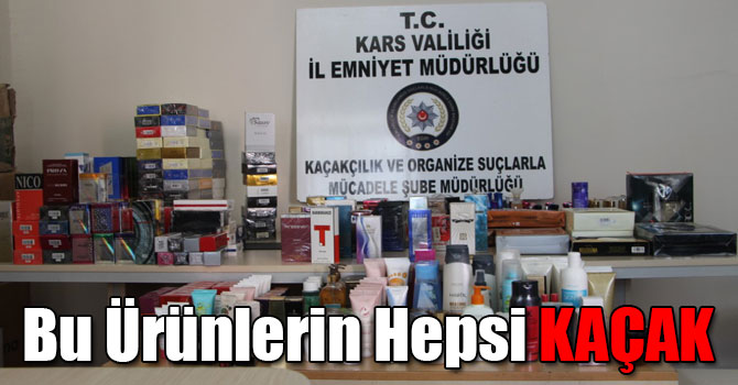 Kars'ta Kaçak Akaryakıt, İçki, Sigara ve Kozmetik Ürünleri Ele Geçirildi