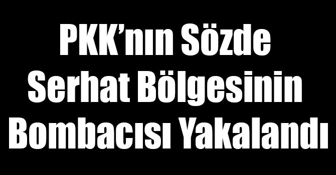 PKK’nın Sözde Serhat Bölgesinin Bombacısı Yakalandı
