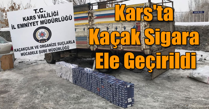 Kars'ta 6 bin 690 Paket Kaçak Sigara Ele Geçirildi