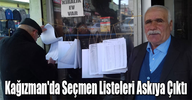 Kağızman'da Seçmen Listeleri Askıya Çıktı