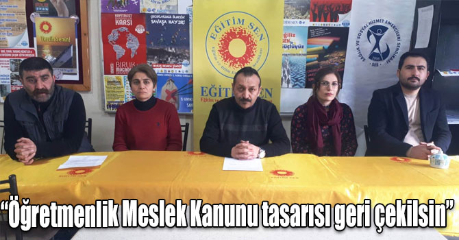 Kars Eğitim Sen, “Öğretmenlik Meslek Kanunu tasarısı geri çekilsin”