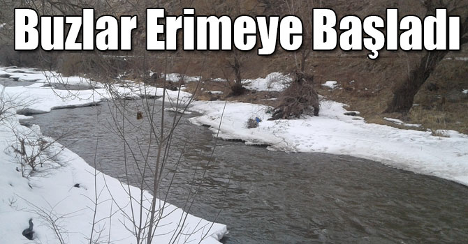Kars Çayında Buzlar Erimeye Başladı