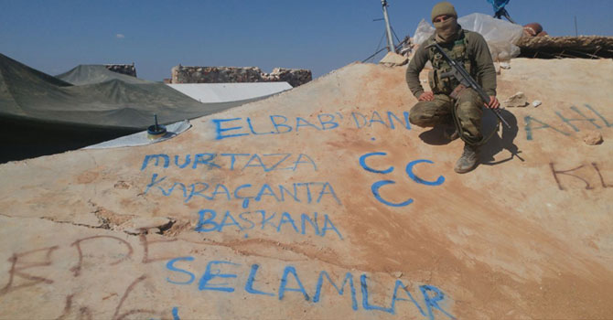 El Bab'daki Mehmetçiklerden Karaçanta'ya Selam