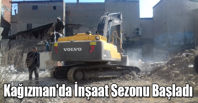 Kağızman'da İnşaat Sezonu Başladı