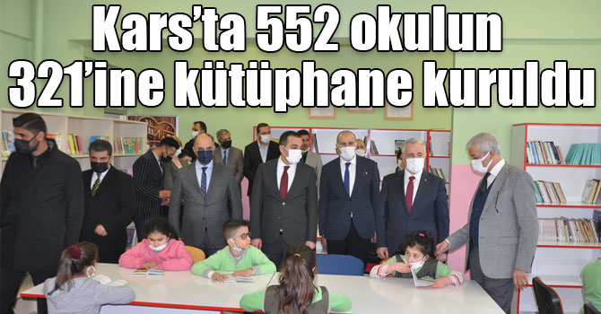 Kars’ta 552 okulun 321’ine kütüphane kuruldu