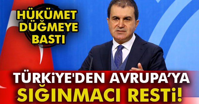 Çelik'ten Sığınmacı Açıklaması