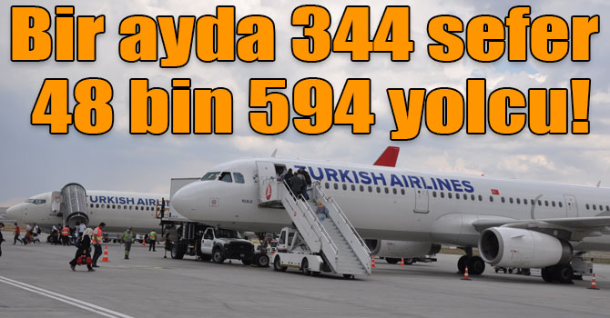 Kars Harakani Havalimanı, ocak ayında 48 bin 594 yolcu ağırladı