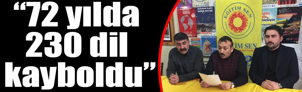 Tanrıverdi, “72 yılda 230 dil kayboldu”