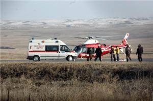 Kars'tan Hava Ambulansıyla Erzuruma