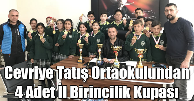 Cevriye Tatış Ortaokulundan 4 Adet İl Birincilik Kupası