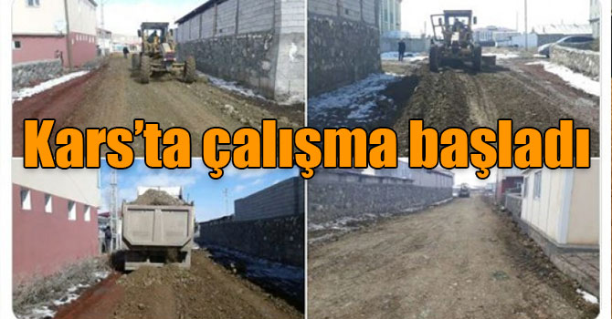 Kars Belediyesinin yol bakım-onarım çalışmaları devam ediyor