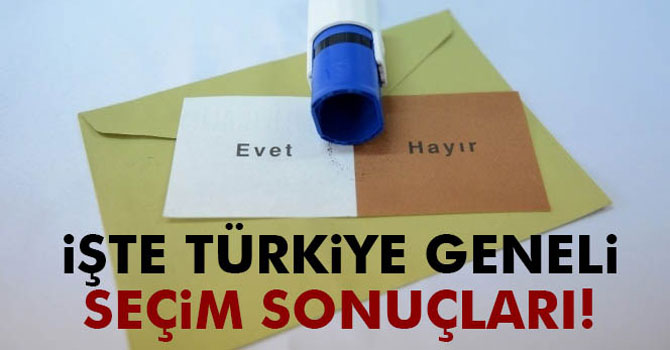 Halk Oylamasında Yüzde 51.21 Evet, Yüzde 48.79 Hayır Çıktı