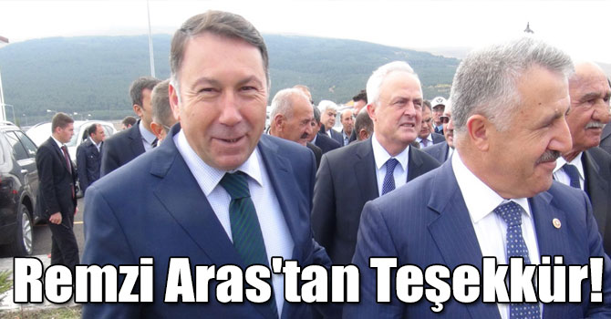 Remzi Aras'tan Teşekkür!