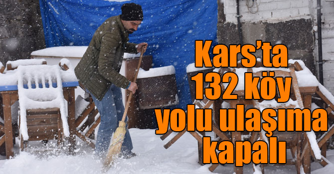 Kars’ta 132 köy yolu ulaşıma kapalı