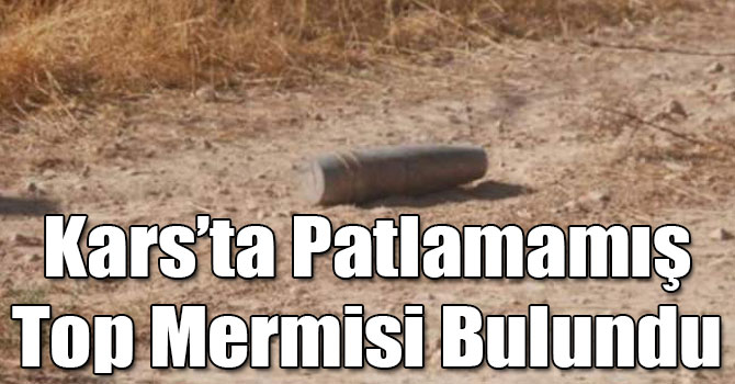 Kars’ta Patlamamış Top Mermisi Bulundu