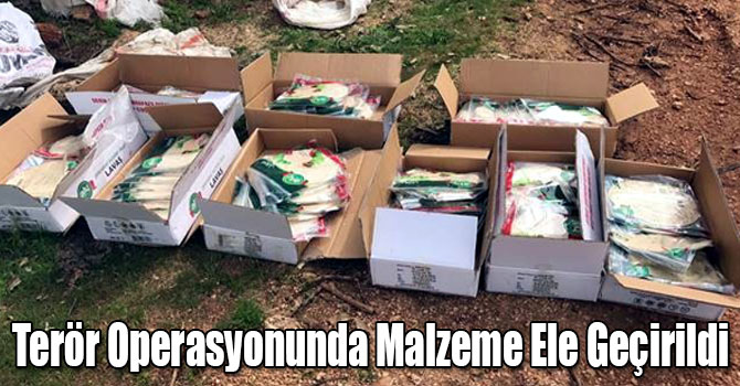 Terör Operasyonunda Malzeme Ele Geçirildi