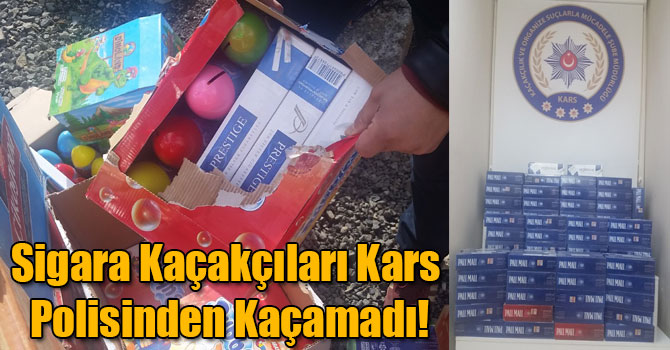 Sigara Kaçakçıları Kars Polisinden Kaçamadı!