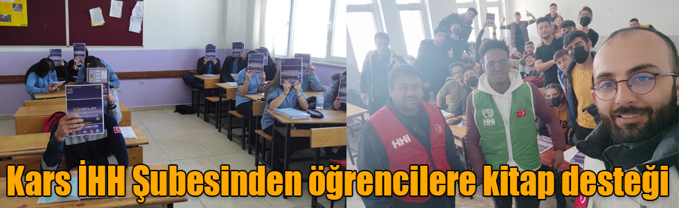 Kars İHH Şubesinden öğrencilere kitap desteği