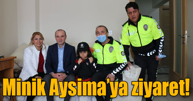 Kazadan kurtarılan Aysima evinde ziyaret edildi