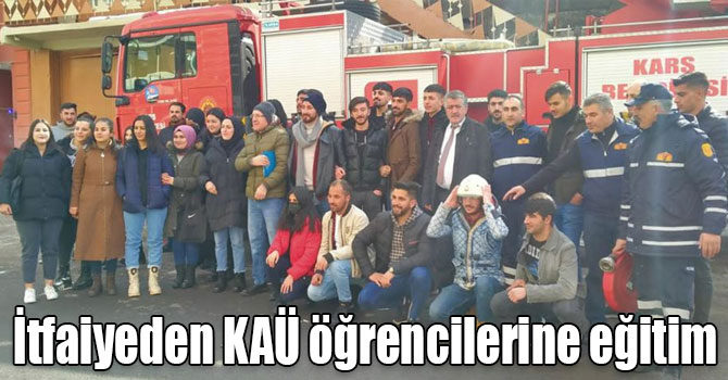 İtfaiyeden Kafkas Üniversitesi öğrencilerine eğitim