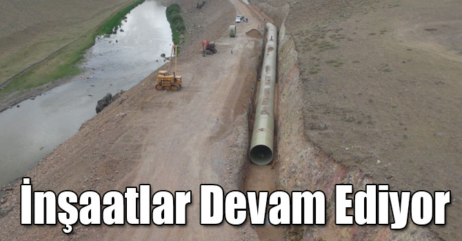 DSİ’nin Kars’ta Sulama İnşaatları Devam Ediyor