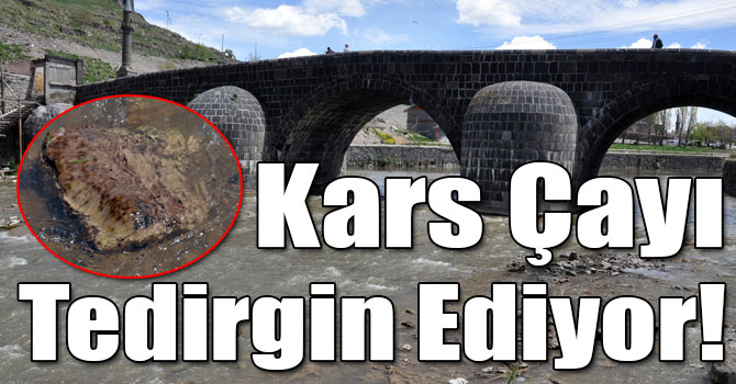 Kars Çayı'ndaki Sarımsı Madde Vatandaşları Tedirgin Ediyor