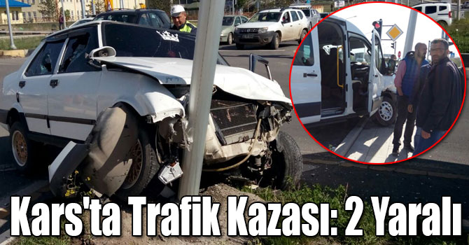 Kars'ta Trafik Kazası: 2 Yaralı